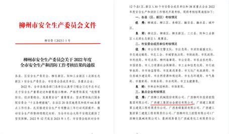 【喜訊】冶建公司2022年度這項工作獲評優(yōu)秀！